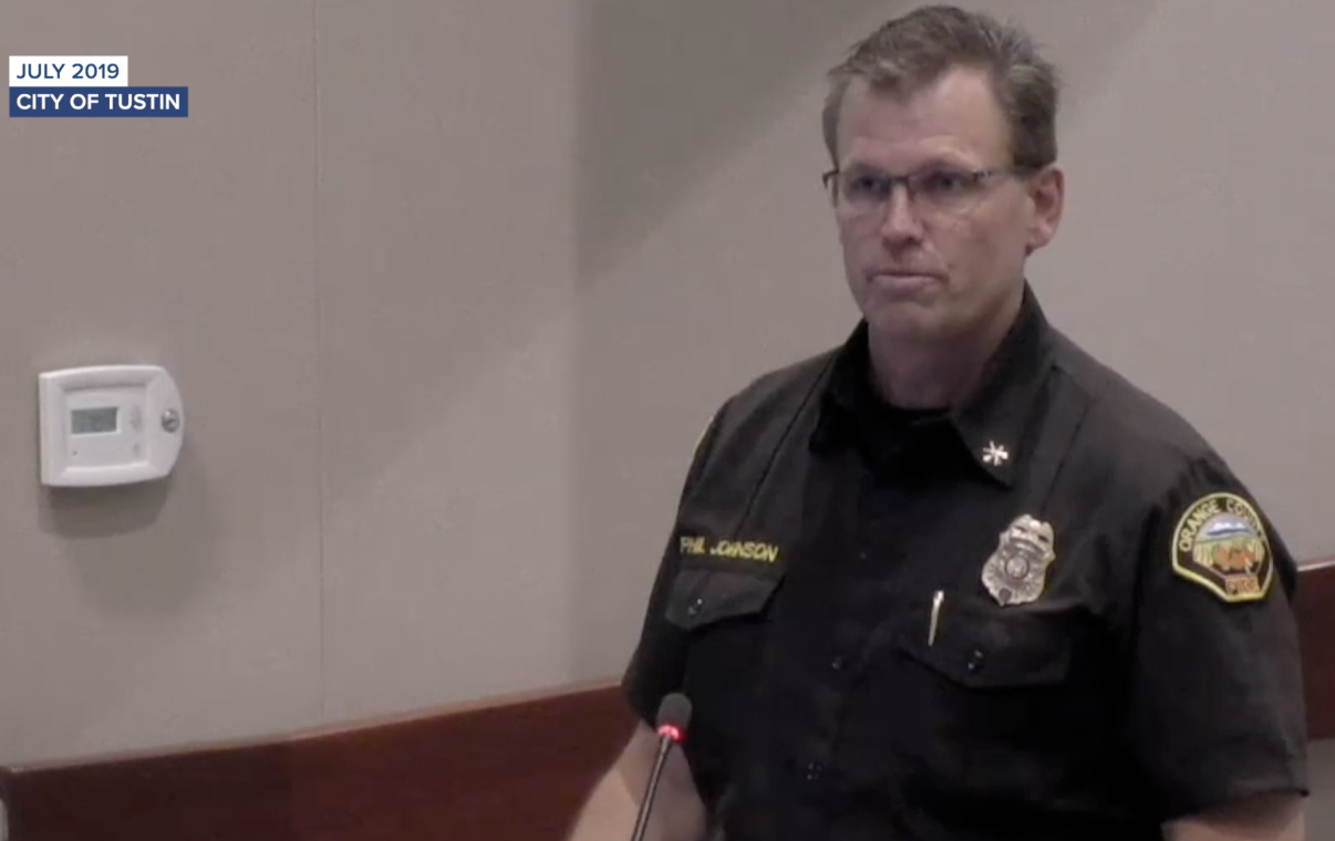 OCFA fire chief Phil Johnson