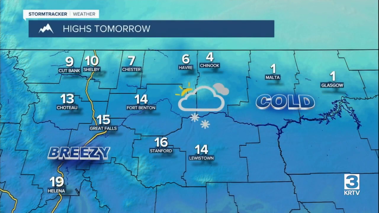 Warmer with some scattered snow showers on Thursday