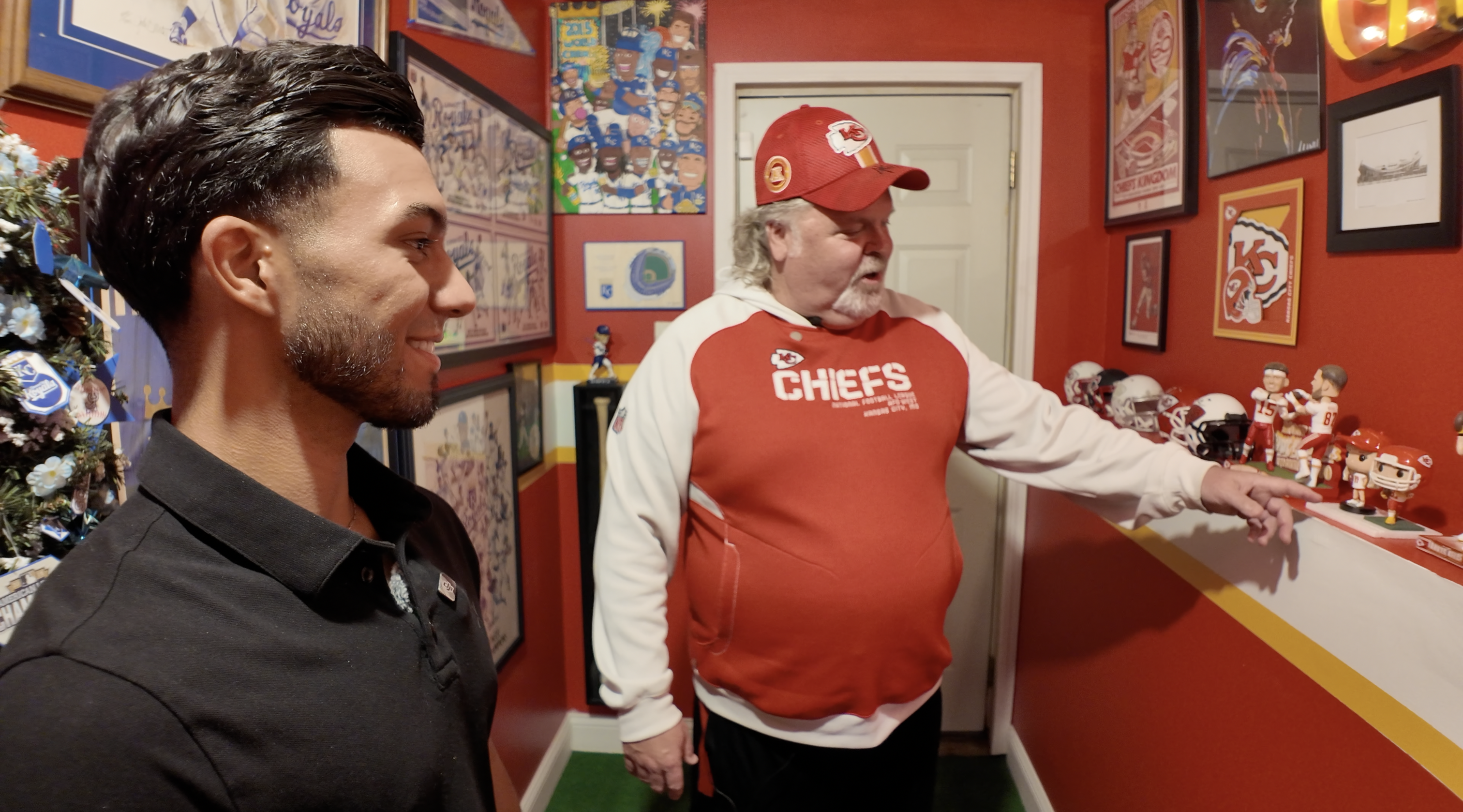 Kansas City Chiefs prepare to take the field, fans prepare off the field