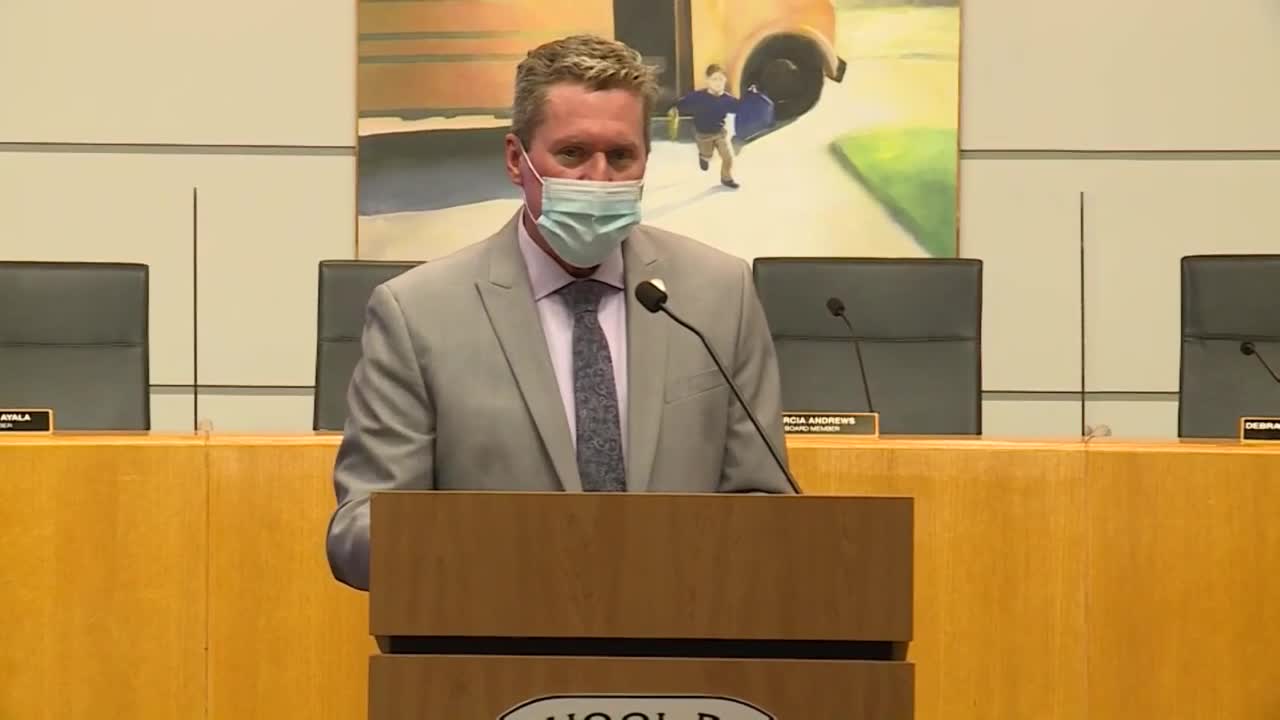 Interim Palm Beach County Superintendent Mike Burke at 2021-22 back to school news conference