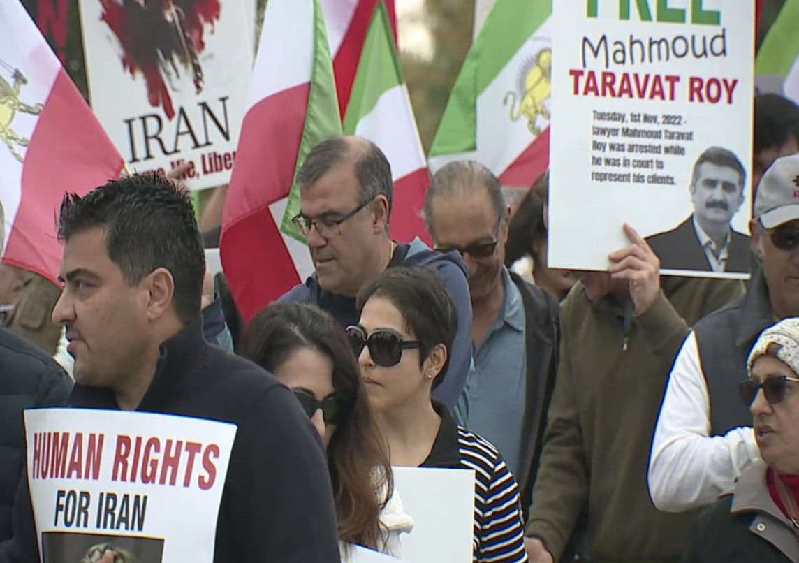protests in san diego for iranian people