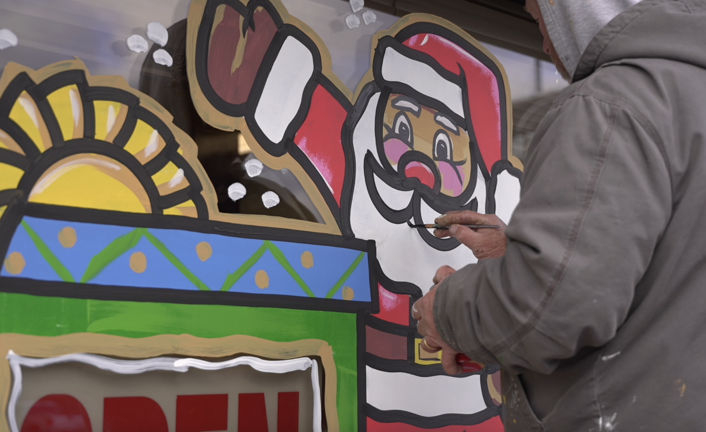 Twin Falls Artist Paints Christmas Magic on 50+ Windows Across Magic Valley