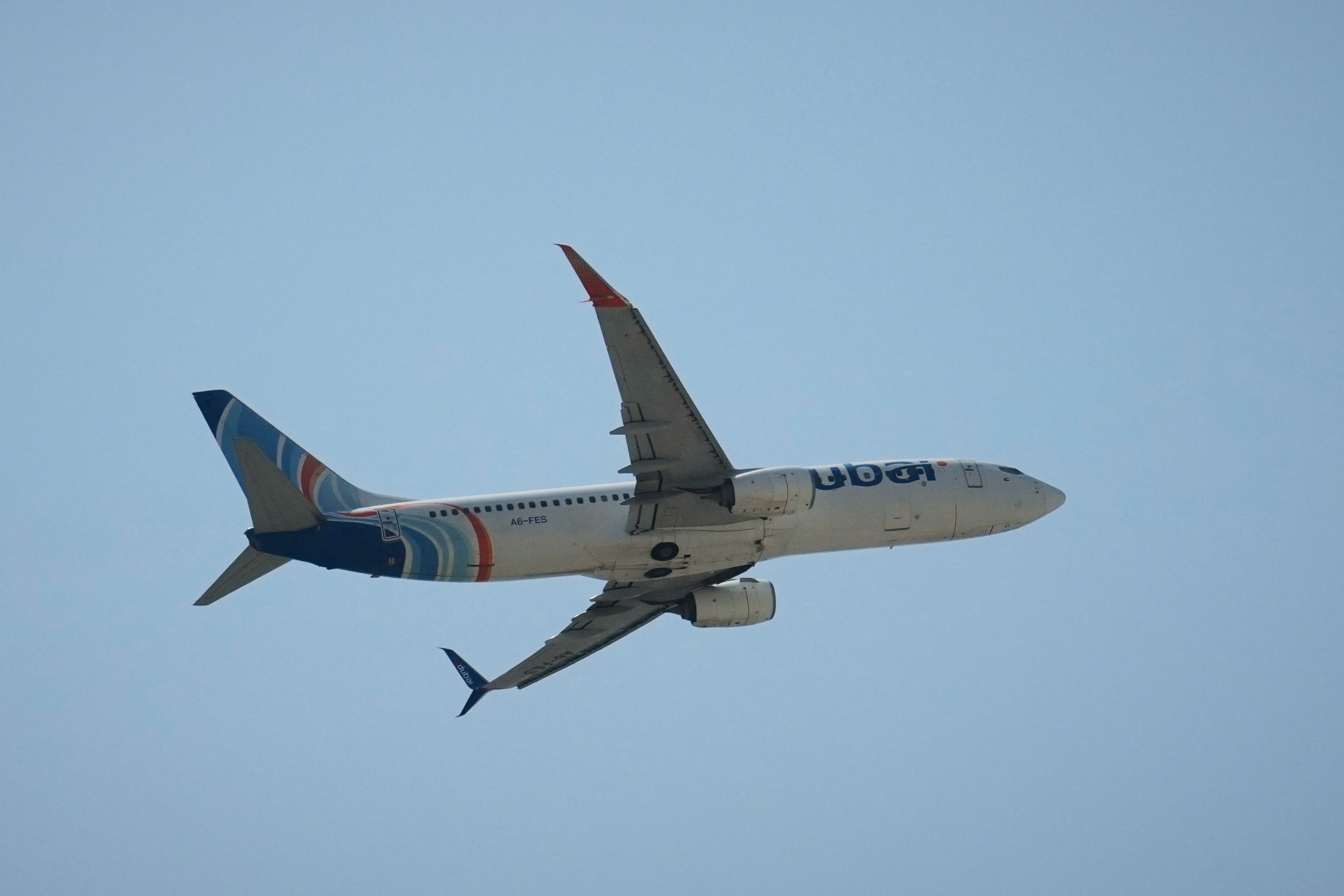 A FlyDubai aircraft takes off from Dubai International Airport in Dubai, United Arab Emirates, Wednesday, Sept. 30, 2026.