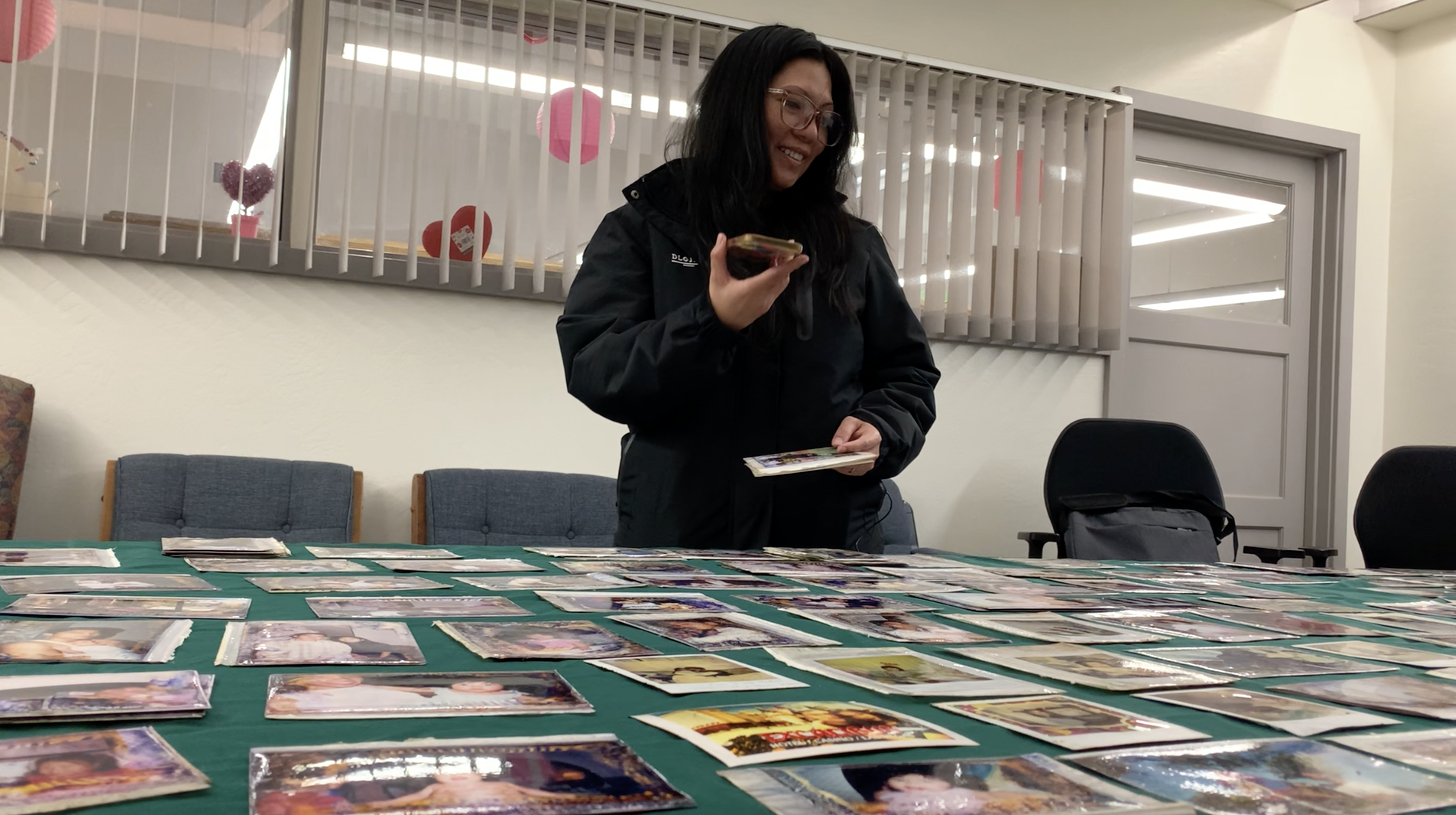 Family reunited with photos lost in storm