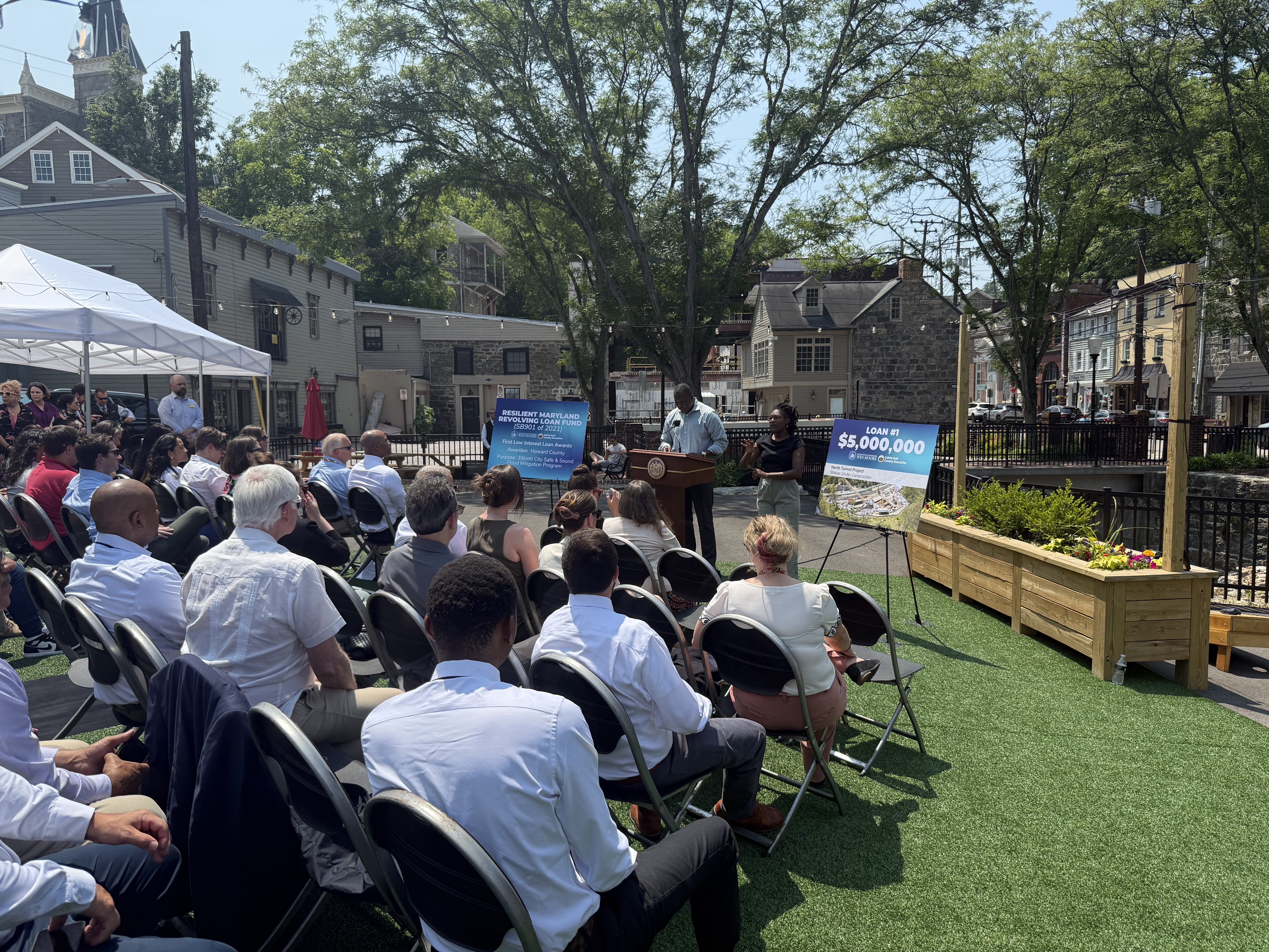 Ellicott City flooding mitigation loan press conference
