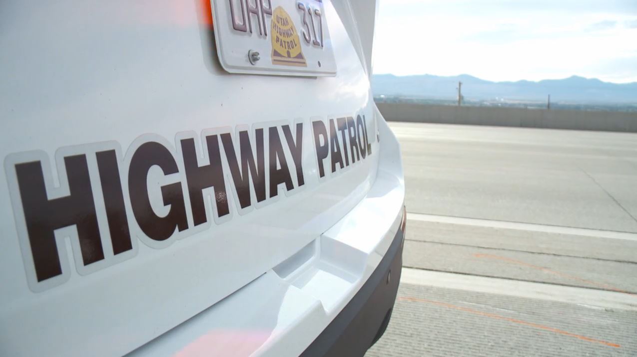 file photo uhp trooper utah highway patrol trooper vehicle on I-15 in Draper car vehicle accident fatal motorcycle crash (2).JPG