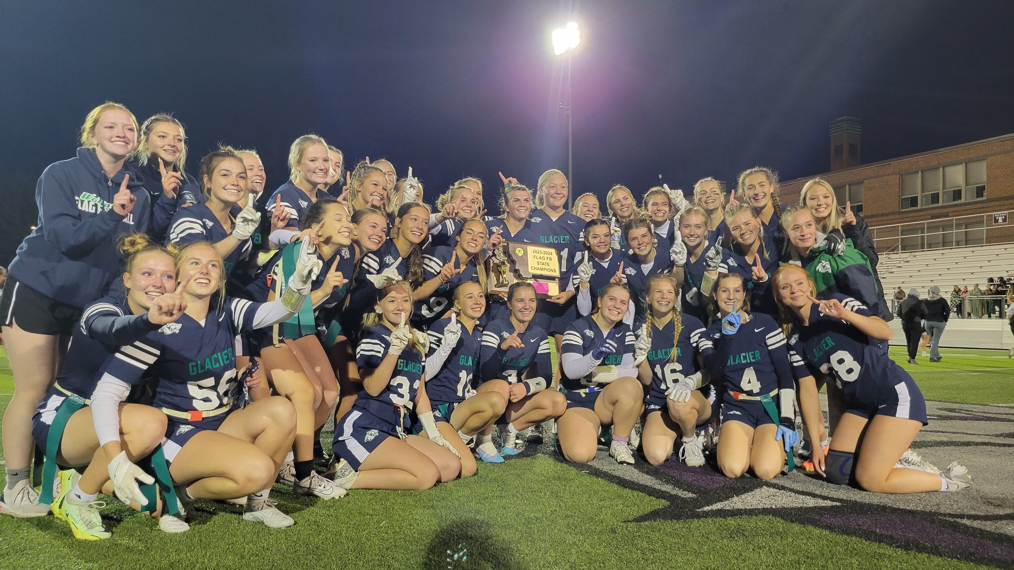 Kalispell Glacier 2023 Flag football champions