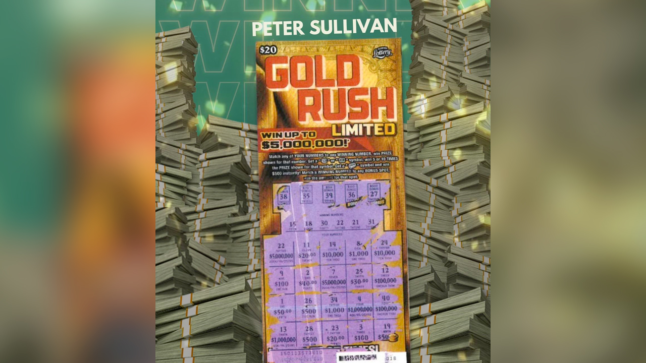 Peter Sullivan won a $5 million prize after purchasing a scratch-off ticket at a Publix in Delray Beach.