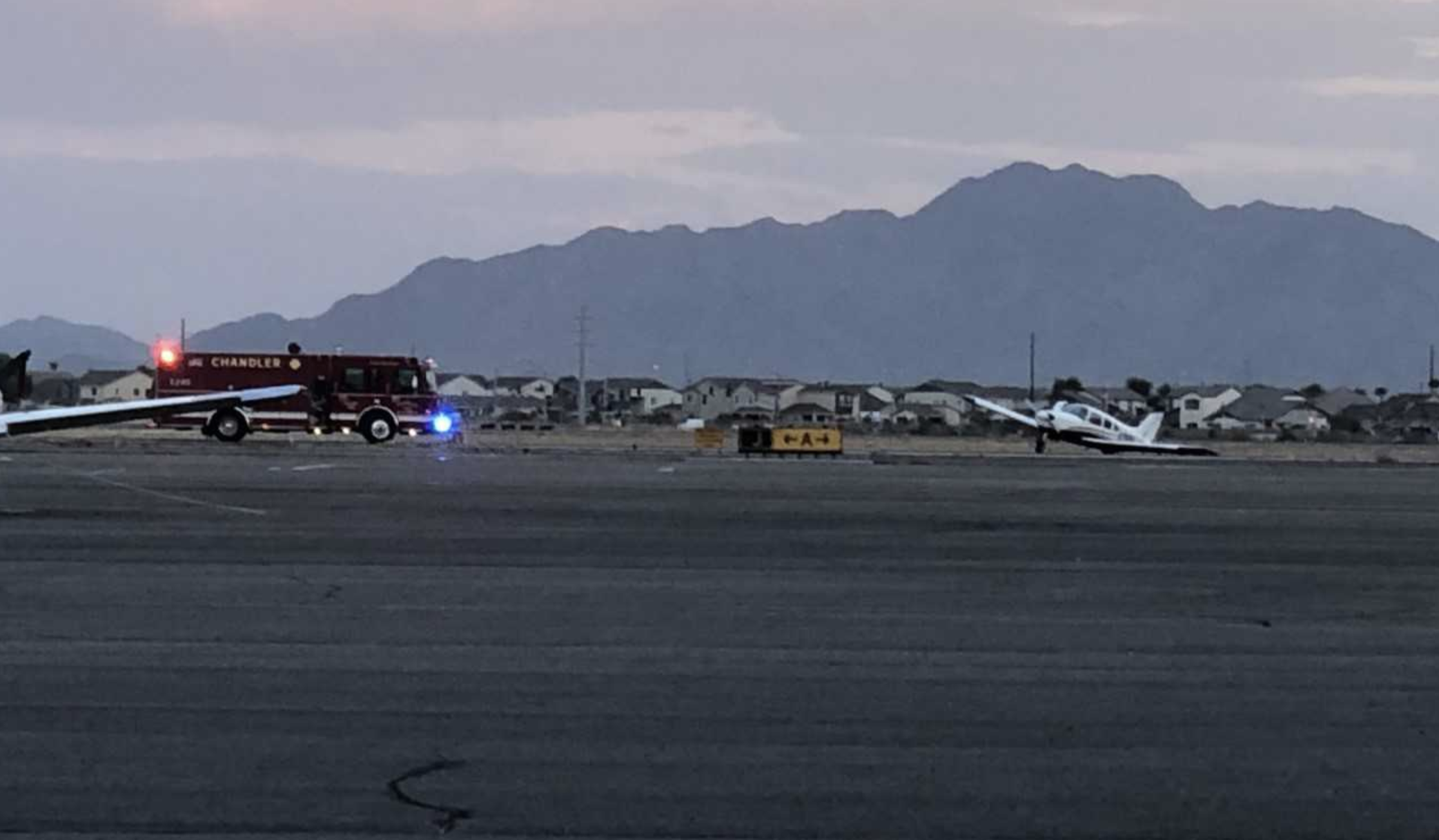 Plane makes hard landing at Chandler Airport