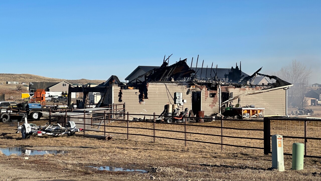 A man was injured in a house fire west of Billings