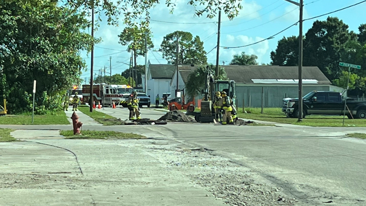 A gas leak at Southwest Palm Beach Street and Southwest Dr. Martin Luther King Jr. Drive in Indiantown on July 6, 2022.jpg