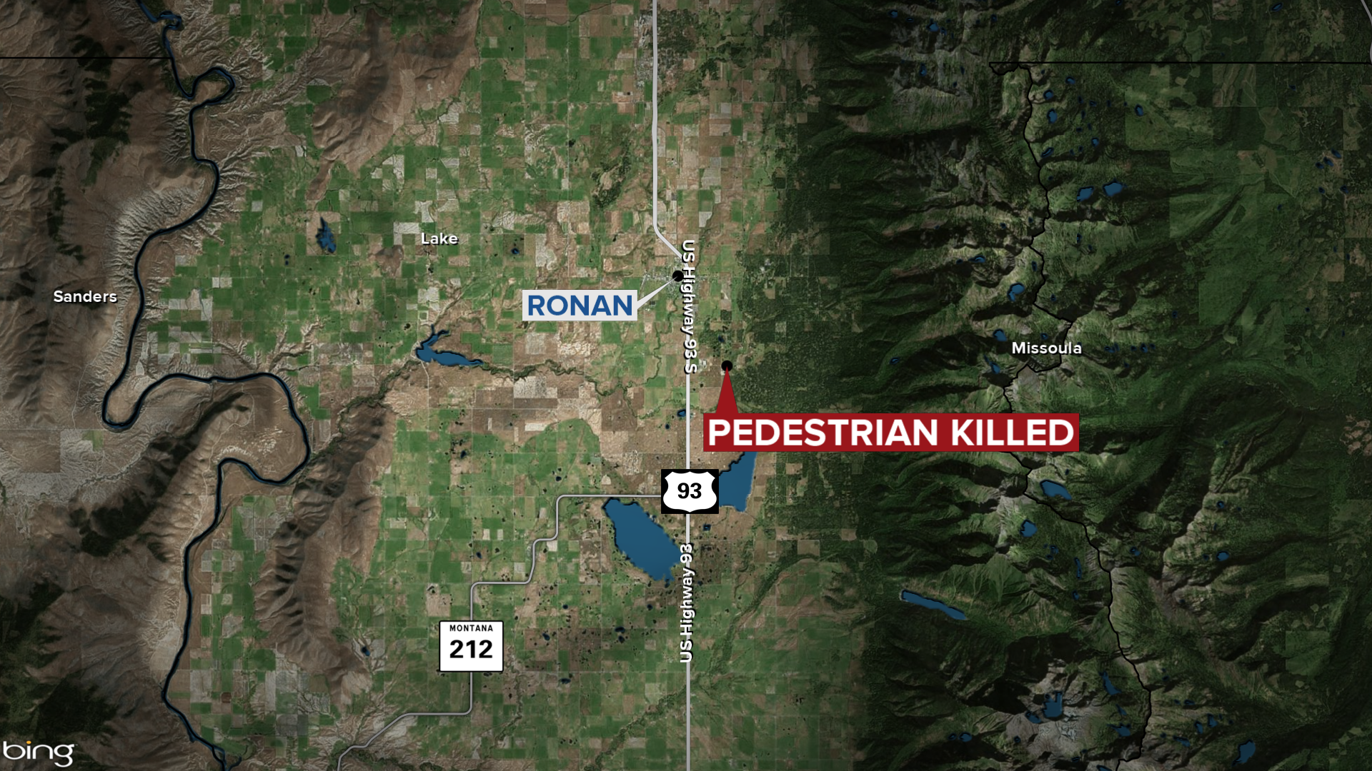 Ronan Pedestrian Killed Map