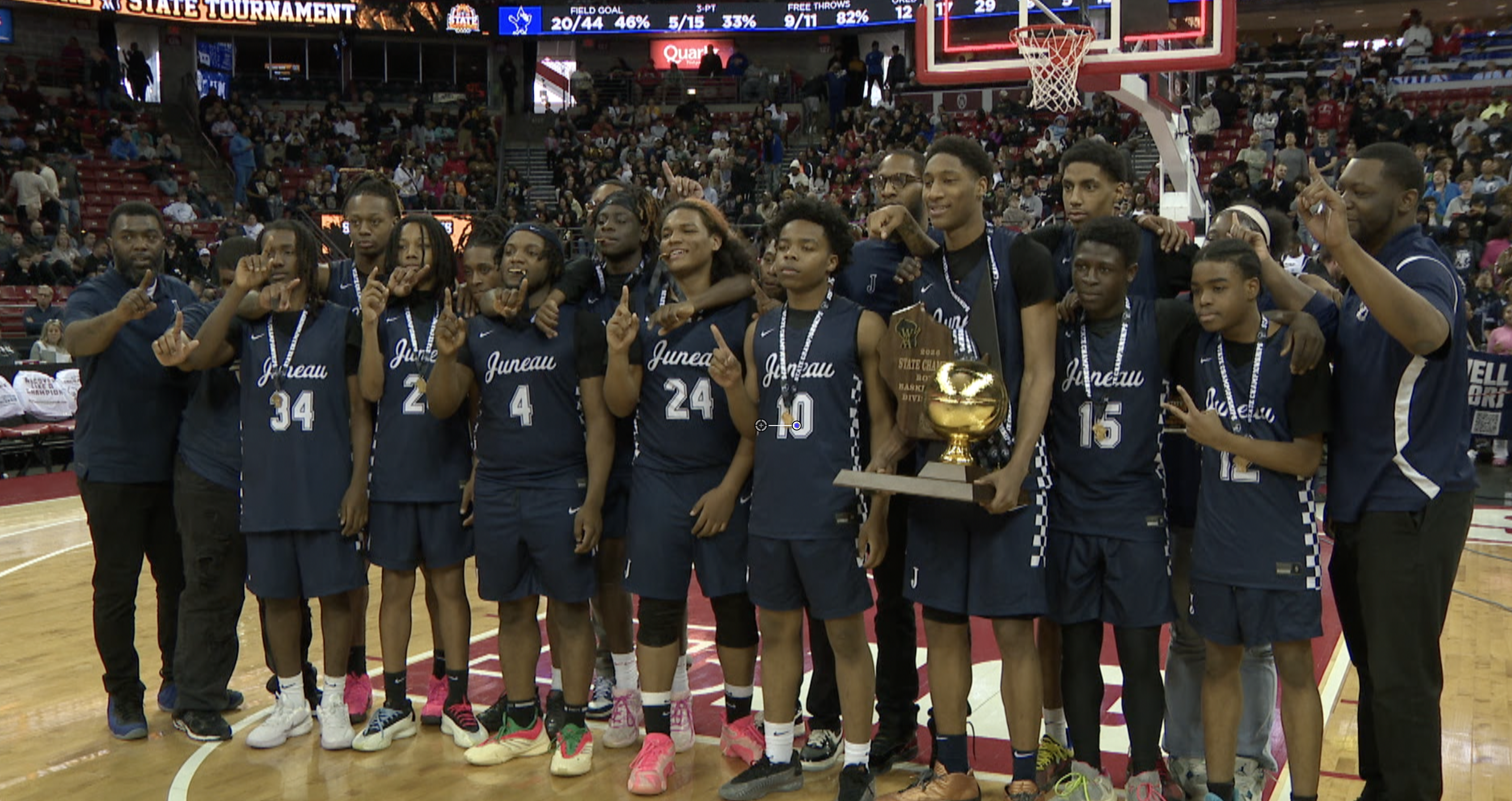 The Milwaukee Juneau boys basketball team made history by taking home the WIAA Division Four State Title.