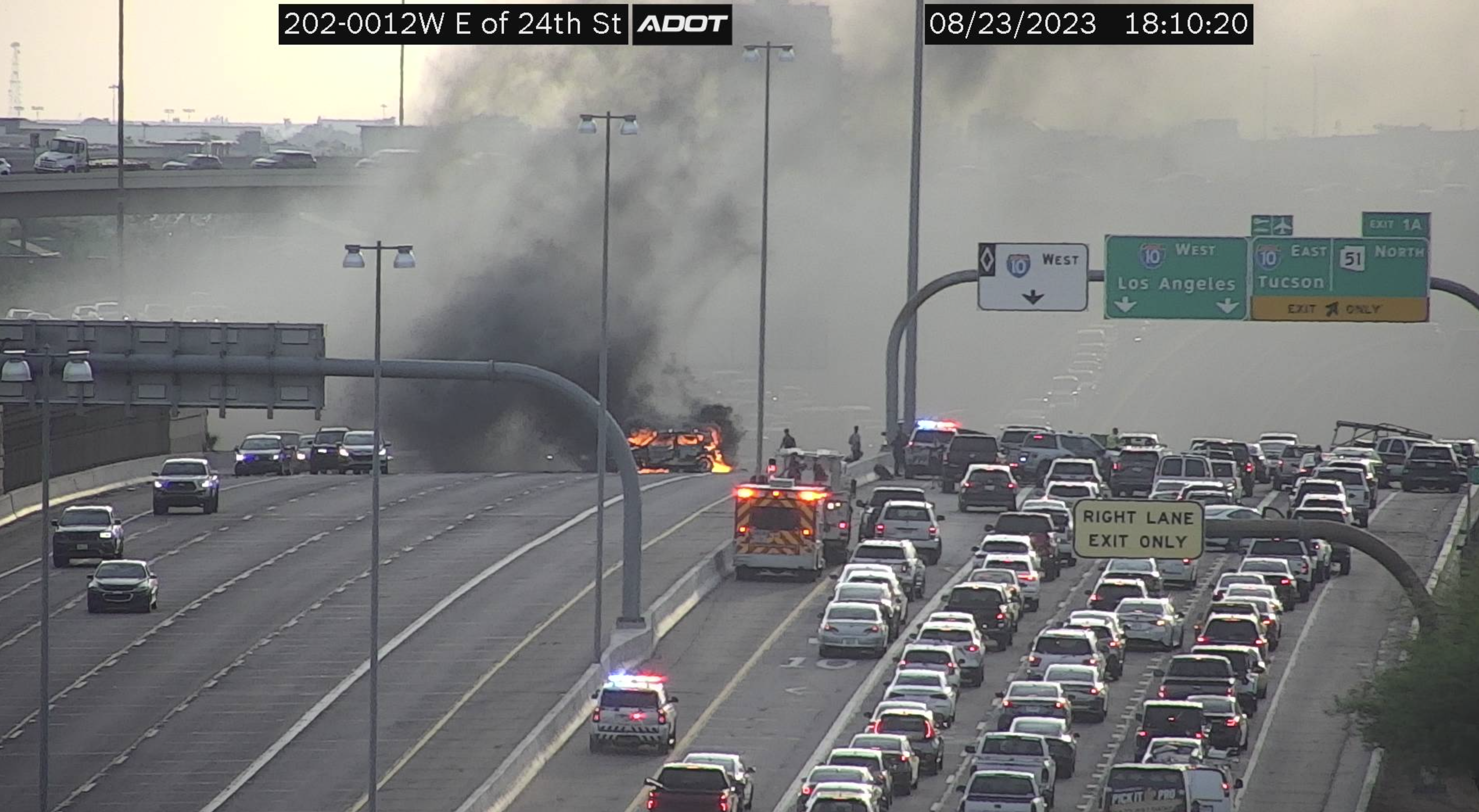 loop 202 at 24th st vehicle fire 