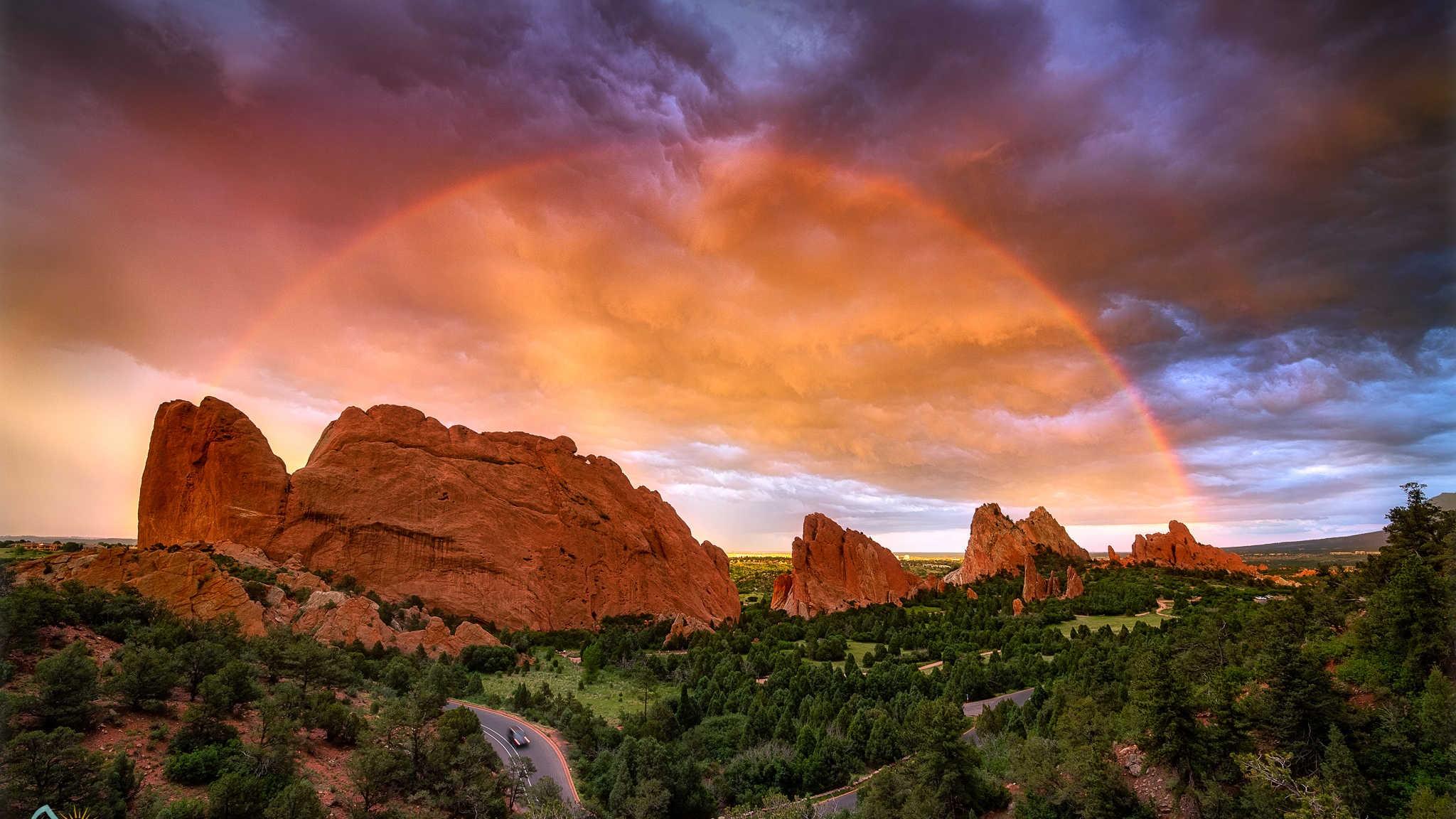 Rainbow over Garden of the Gods