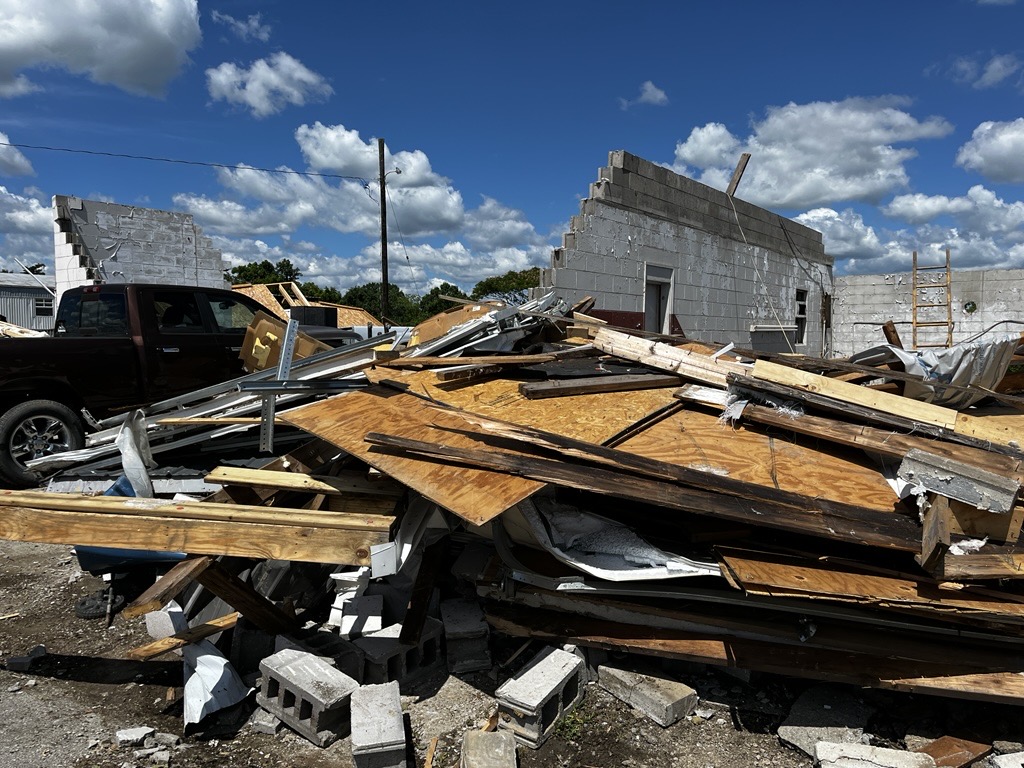Damage from storm on Waterworks Road in Williamstown 