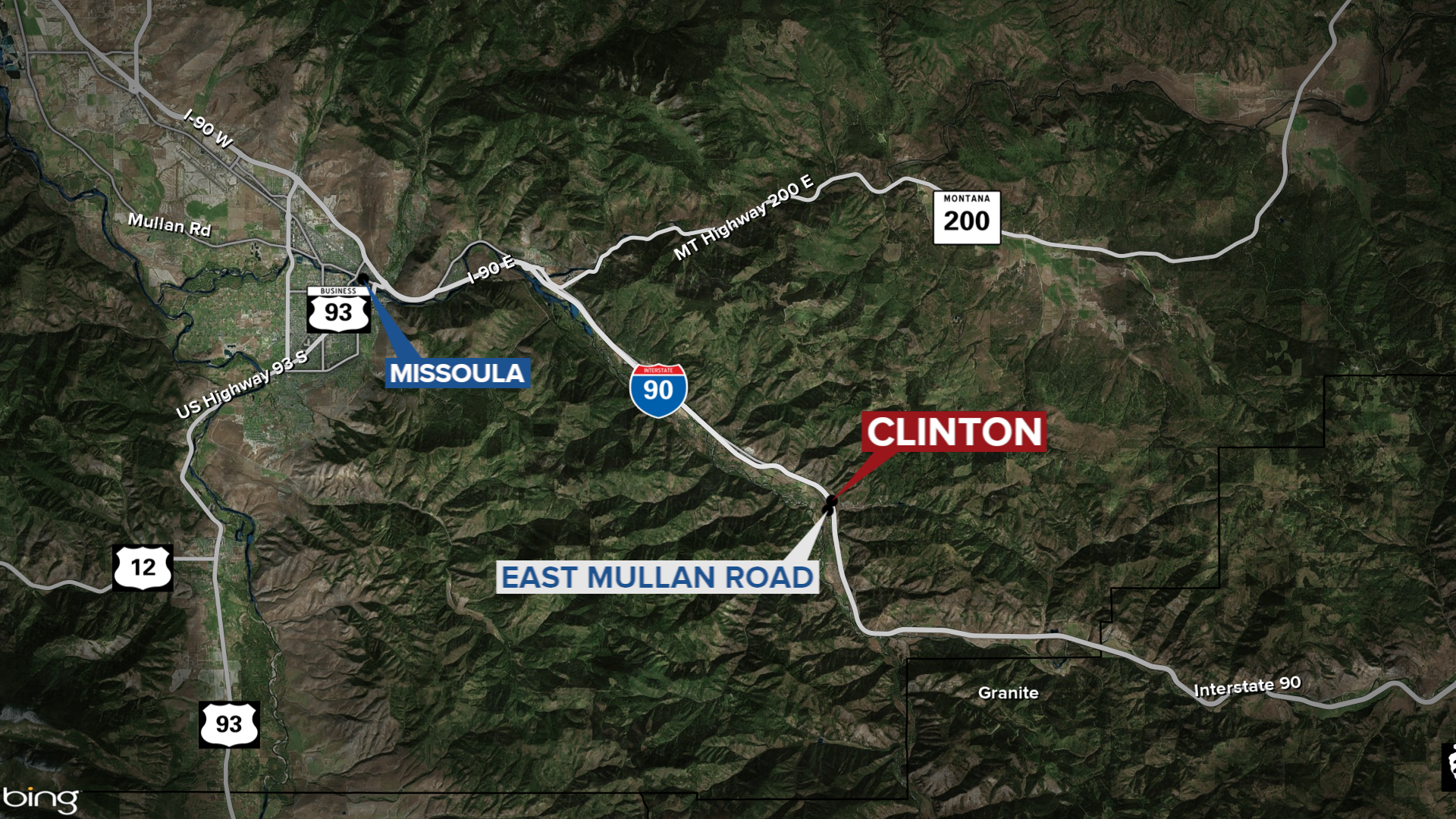 Clinton High Speed Chase Shooting Map