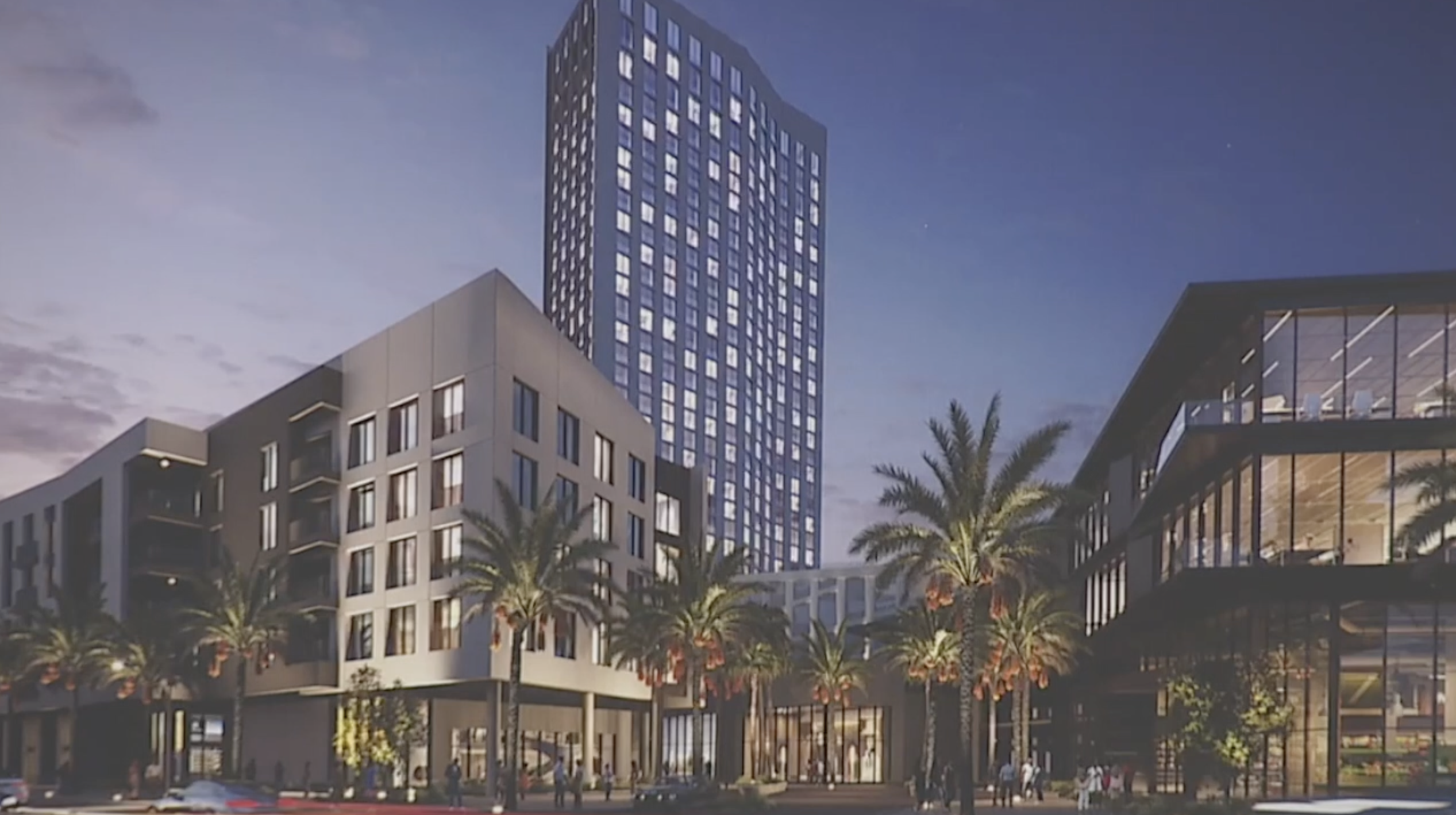 Artist rendering of incoming Cello Towers project