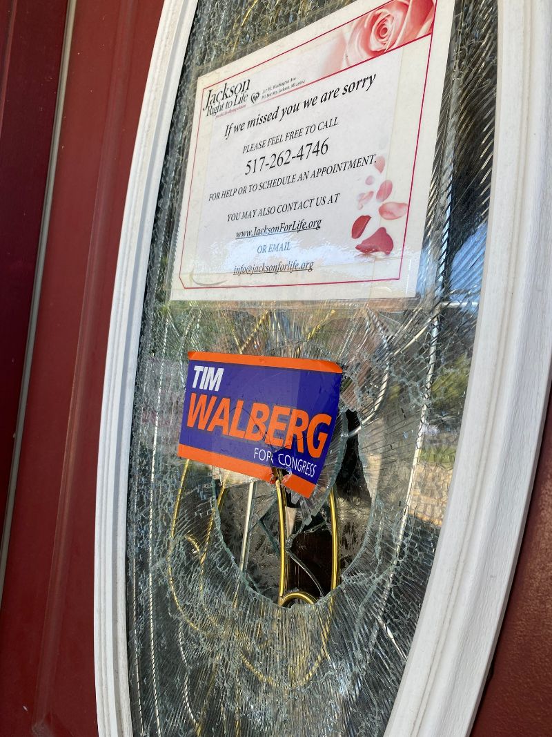 Vandalism at Tim Walberg's campaign office
