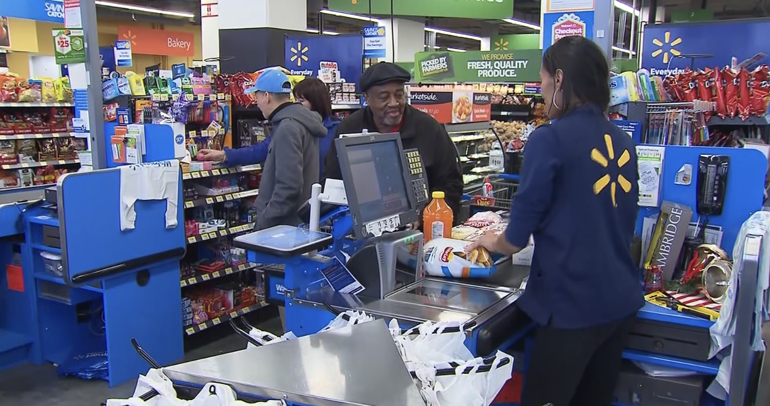 Shoppers at Walmart