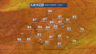 Mid 80s this afternoon