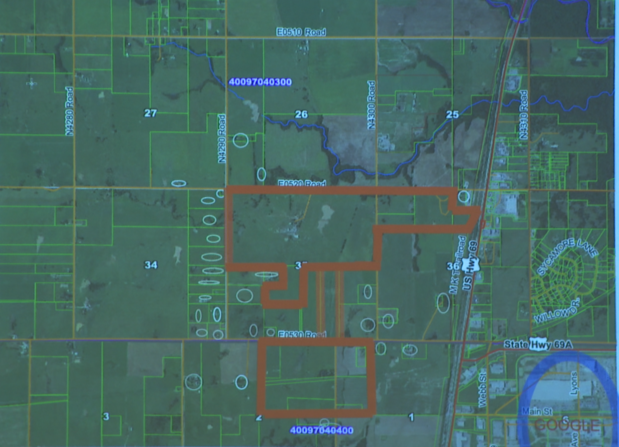 Potential data center map southwest of Pryor Sun2O