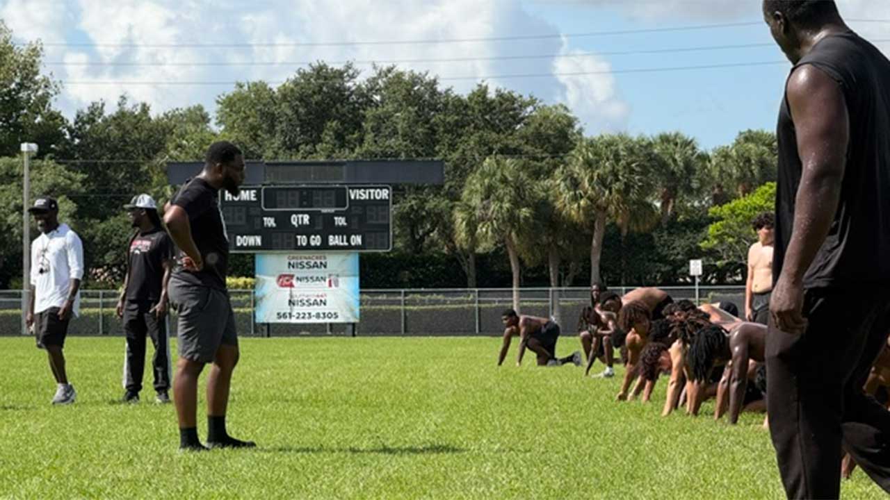Palm Beach Central football summer workouts