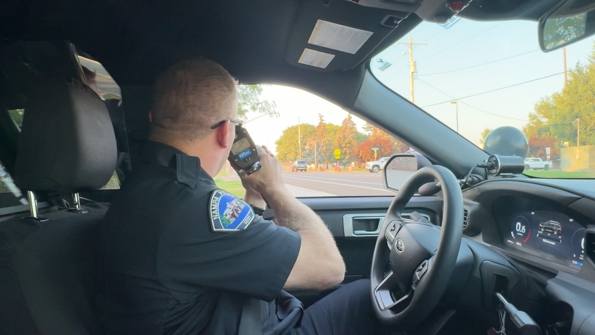 Nampa Police patrolling Vallivue School District school zone