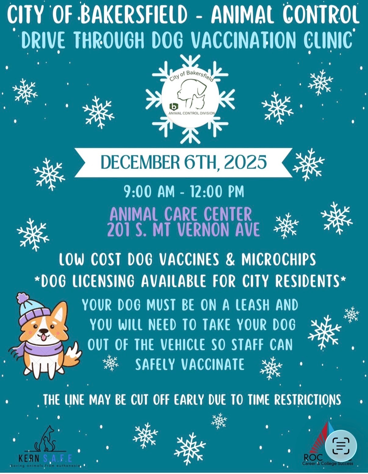 Low Cost Vaccine Clinic Flyer Dec 2025