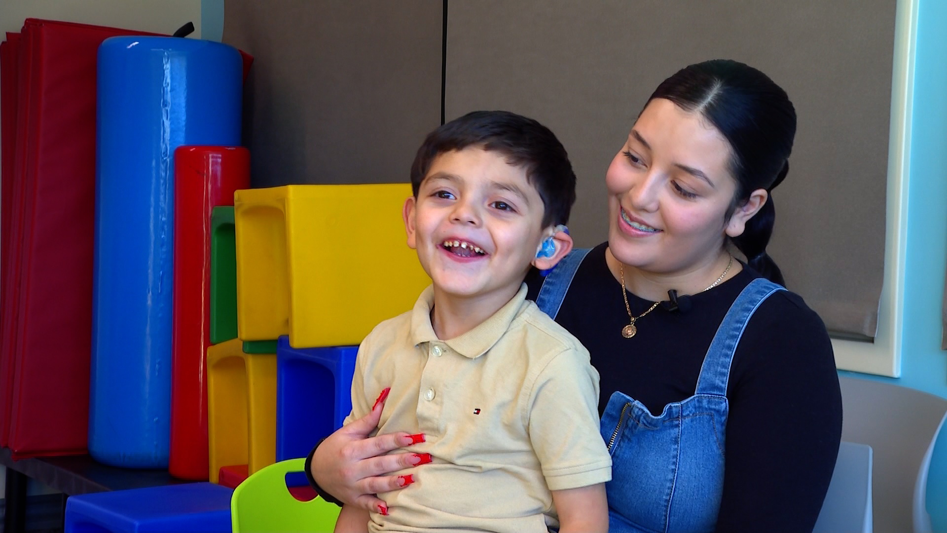 Mother talks about son's hearing progress following cochlear implant surgery