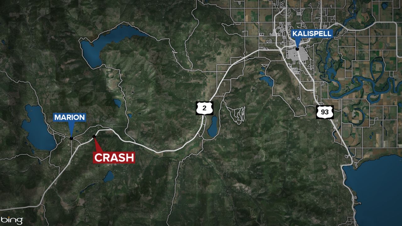 One person died and two were injured in a two-vehicle crash in Flathead County on Monday, September 6, 2021.