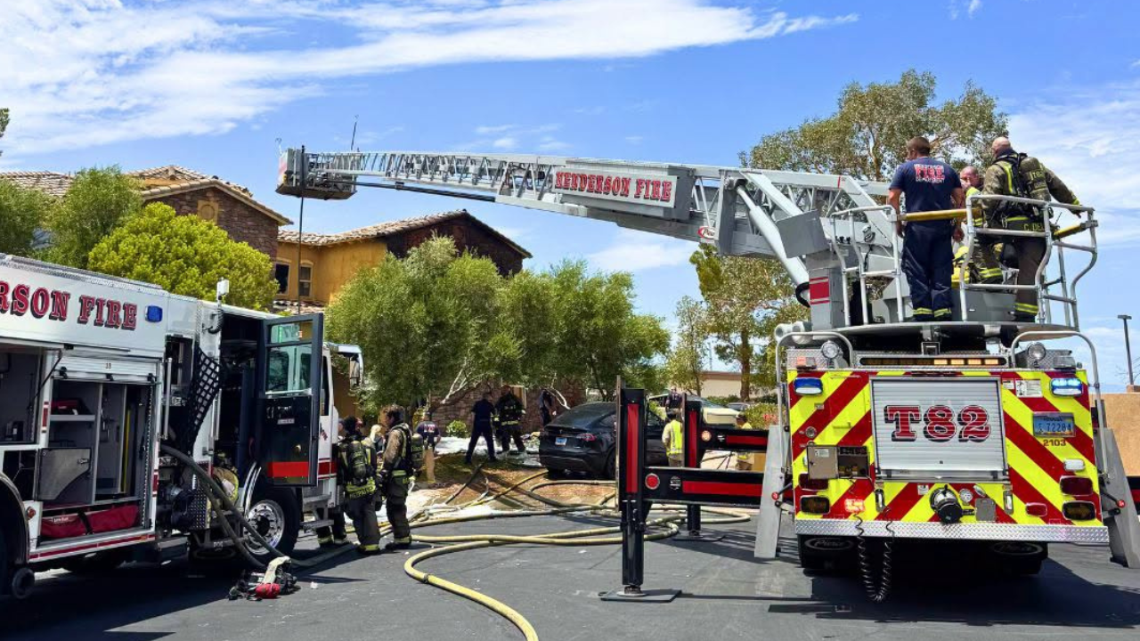 Authorities responding to fire in Henderson neighborhood