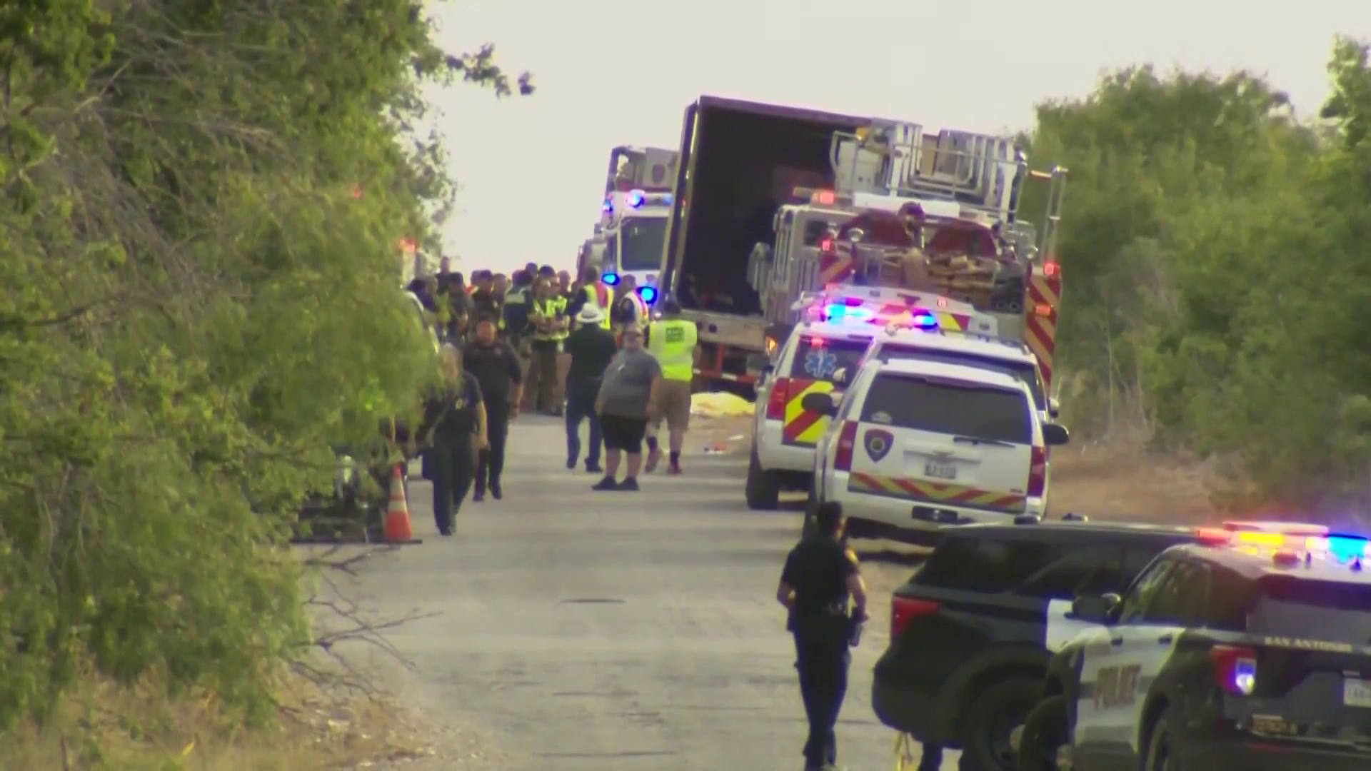 51 people found dead in the back of a tractor-trailer in San Antonio