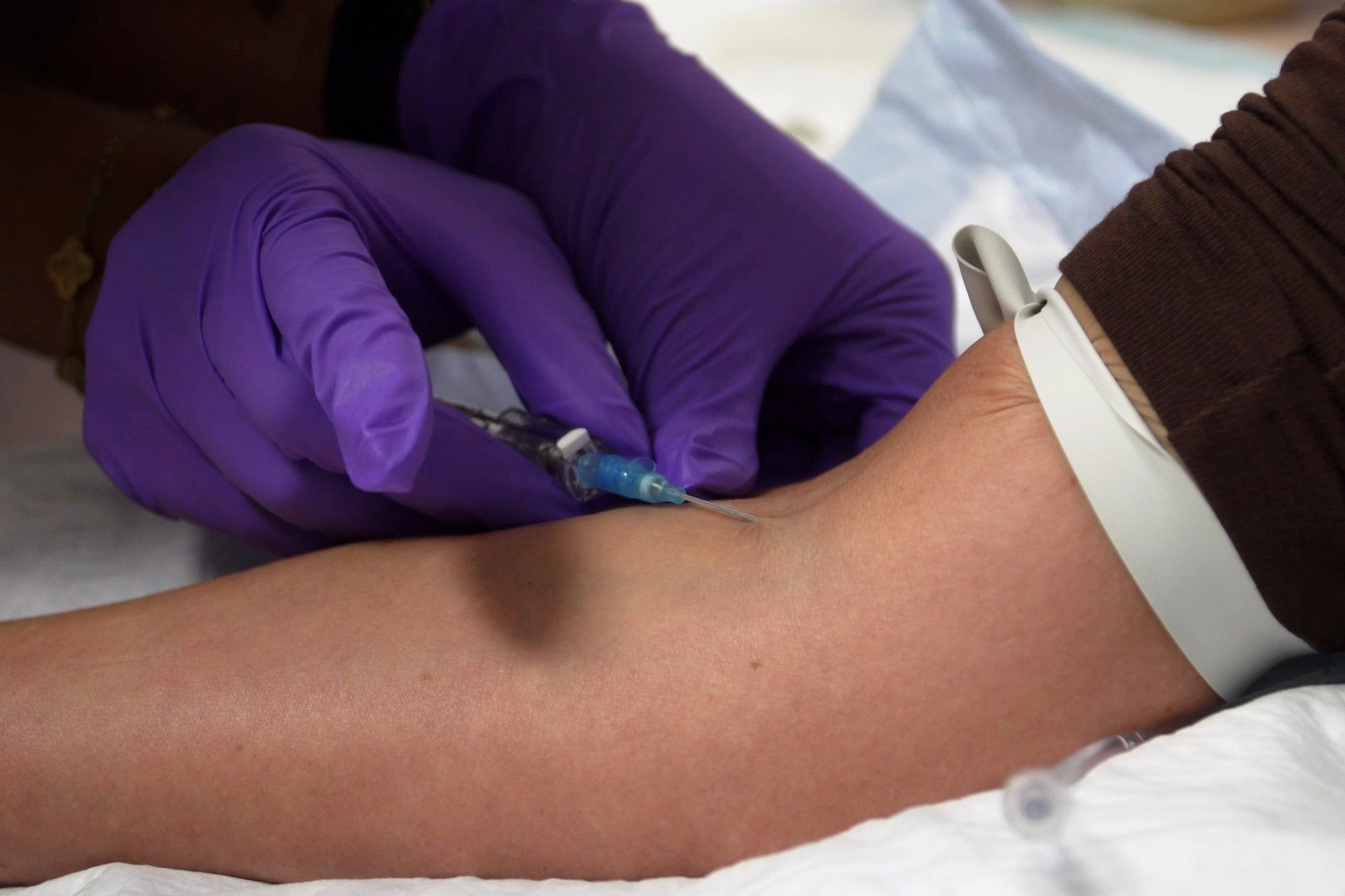 In this image taken from video, an IV infusion is administered at Pure Alchemy Wellness, Tuesday, Nov. 11, 2025, in Chula Vista, Calif.