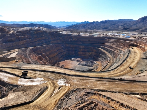 Rare earth mine in Mountain Pass, California.