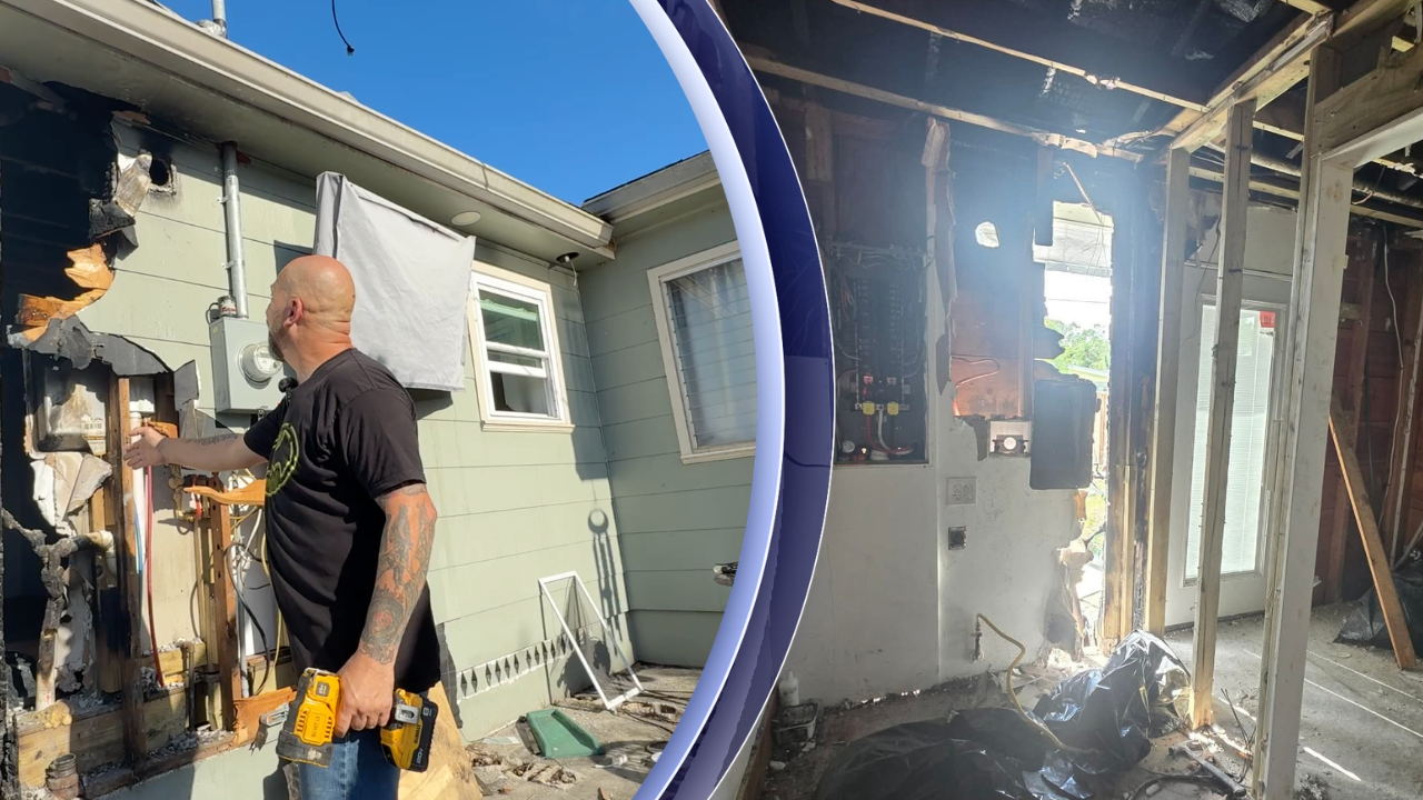 Dunedin man rescues his 3 dogs after home catches on fire