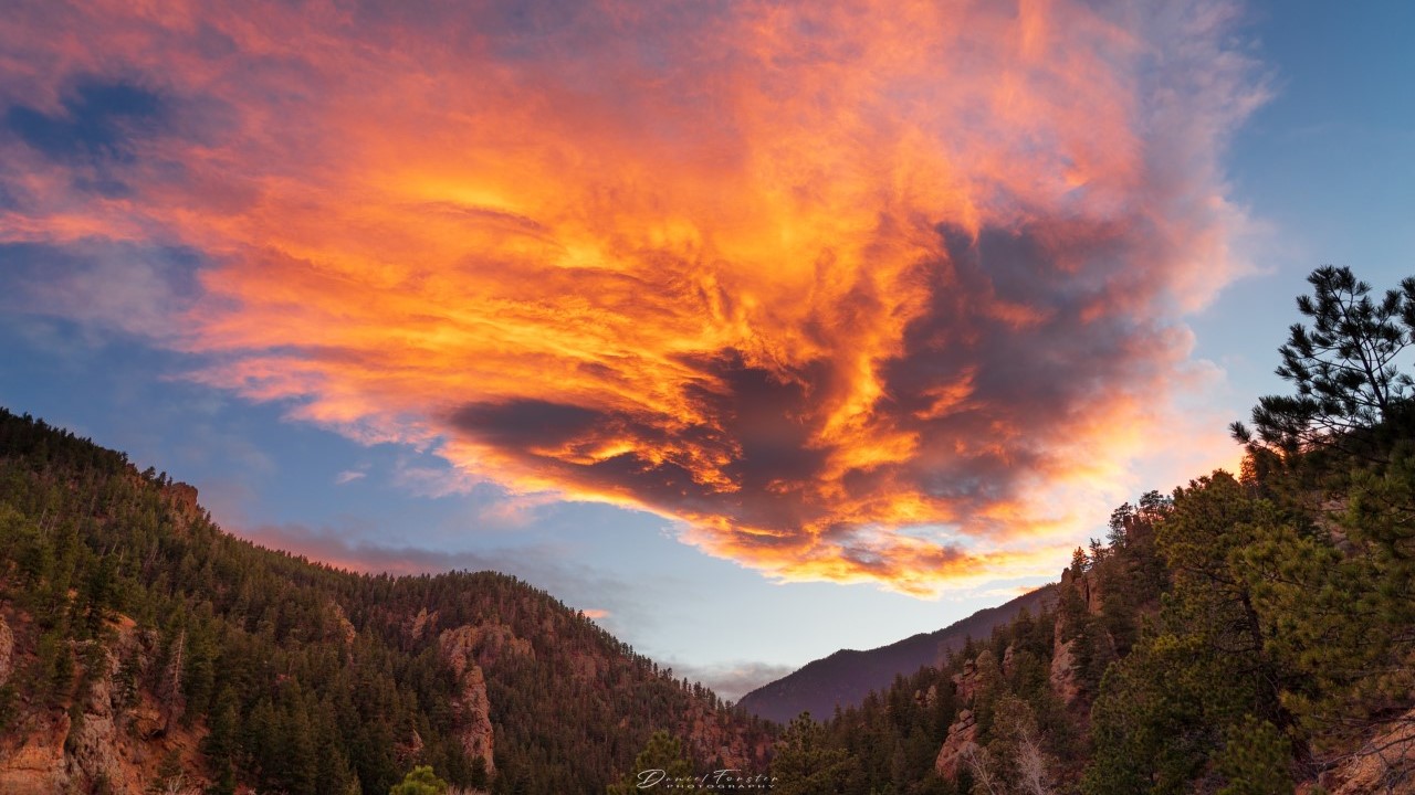 Colorado Springs November sunset