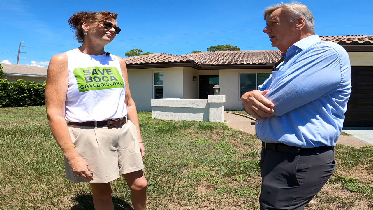 Stacy Sipple of Boca Raton speaks to WPTV about being dropped by Florida Peninsula Insurance.