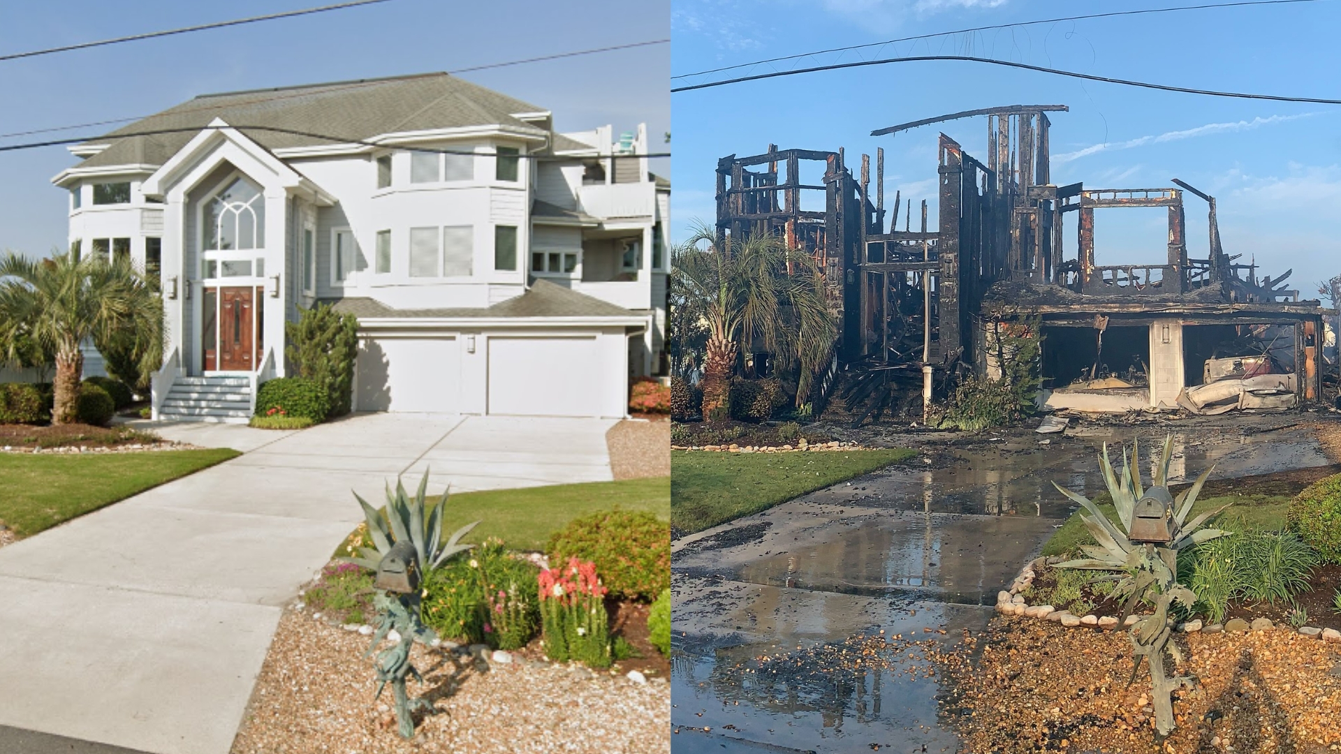 House on Sand Bend Rd. in Sandbridge area of Virginia Beach destroyed in fire