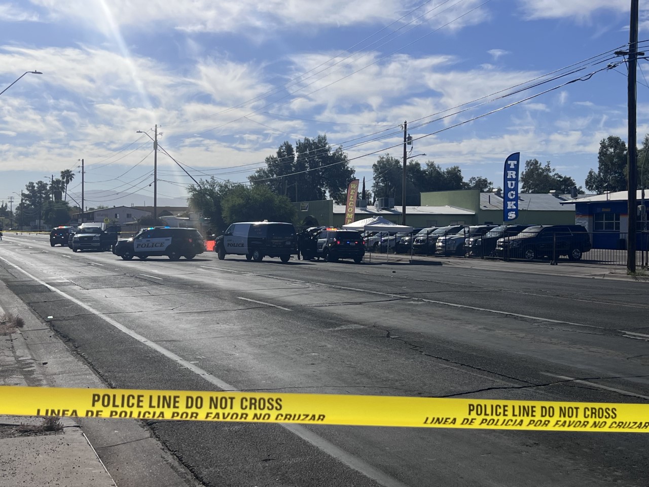 Tucson police investigated a homicide on Prince Road Wednesday.