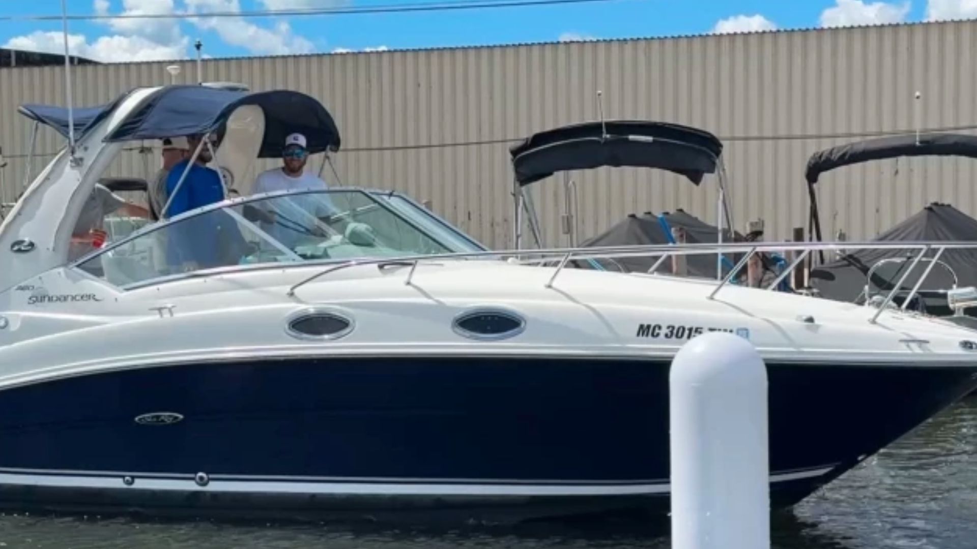A boat on Lake St. Clair.