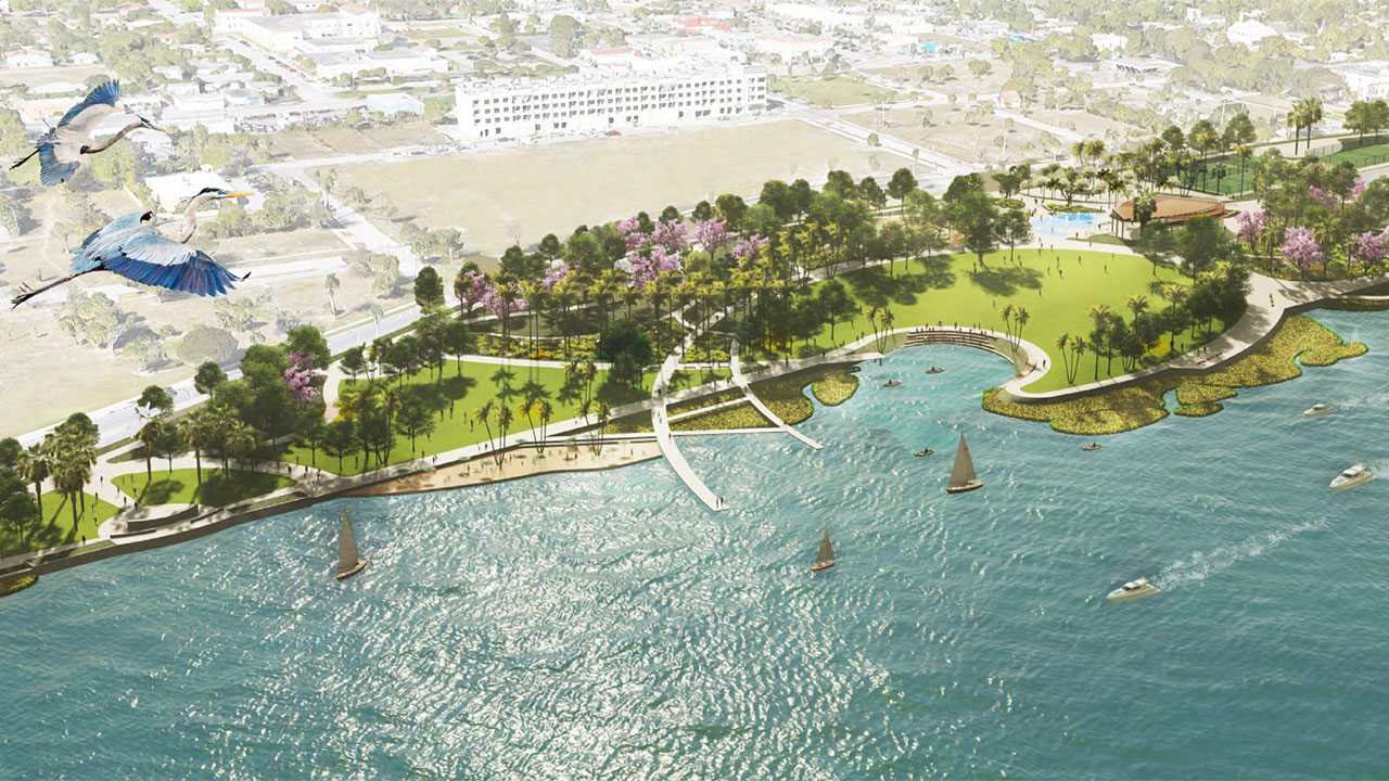 An artist rendering of the Currie Corridor project in West Palm Beach.