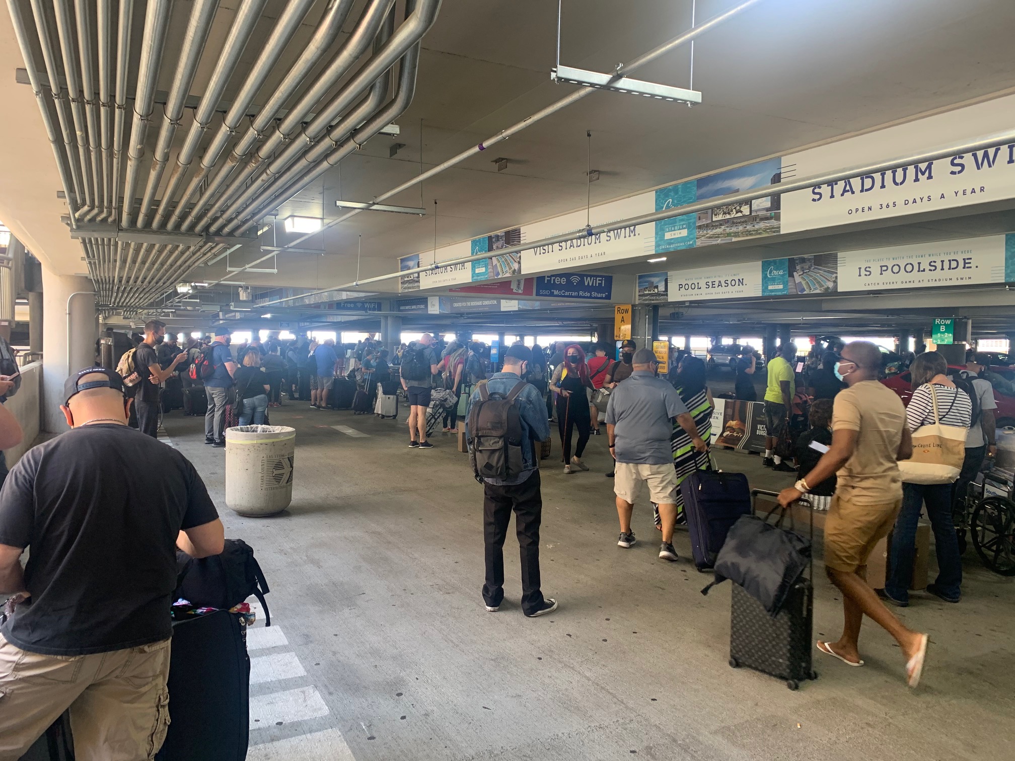 Passengers report long wait times for rideshares at McCarran Airport