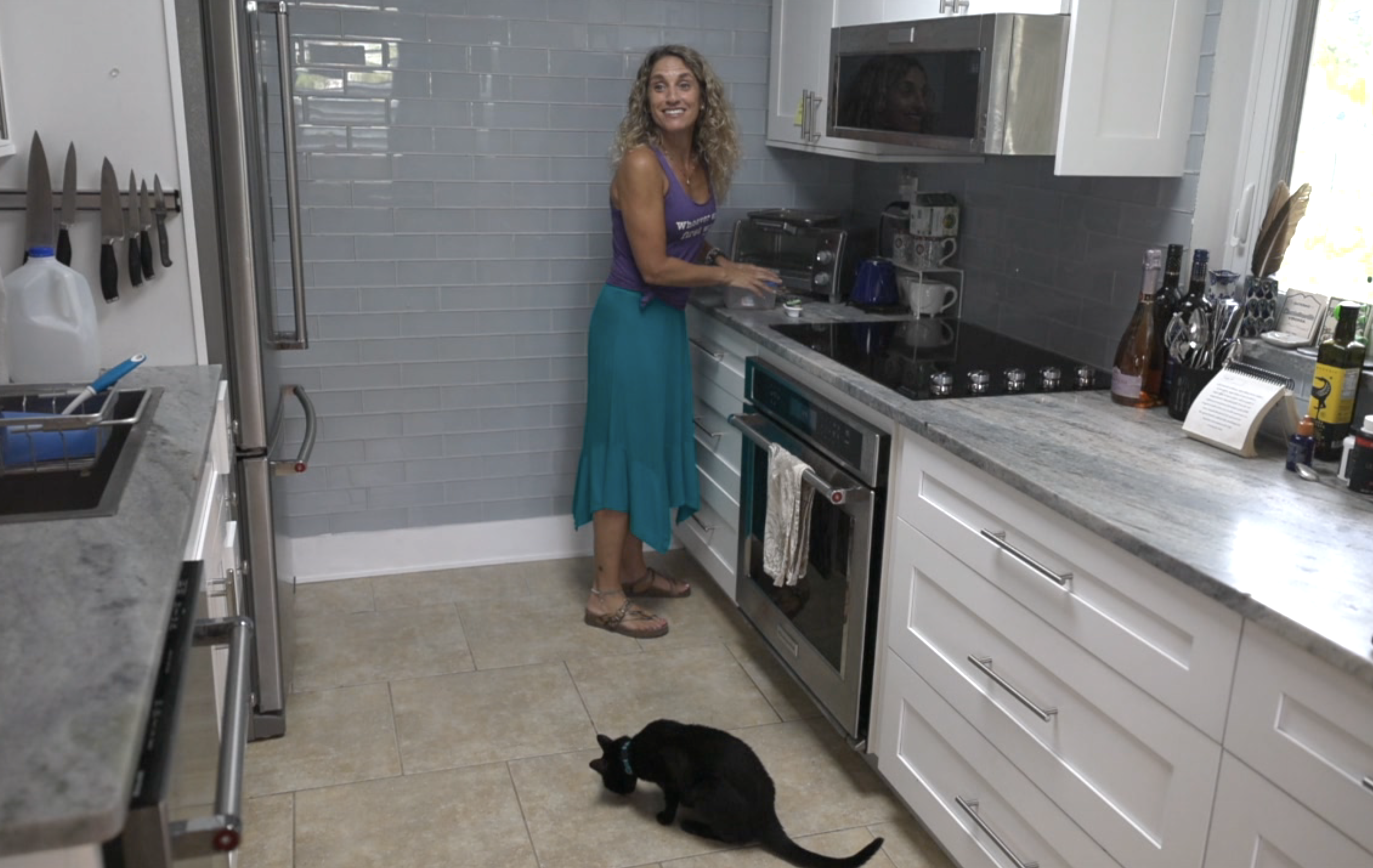 Carlyn Shaw at a home she is house sitting in St. Petersburg, Florida.