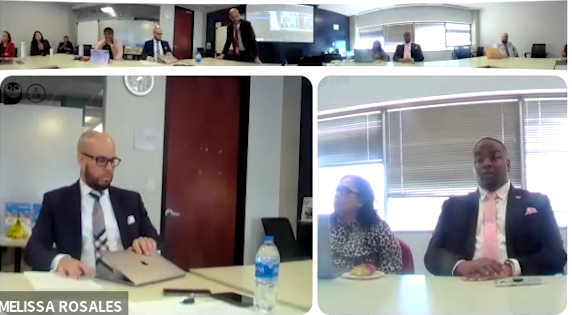 screenshot from recording of DPS closed-door meeting