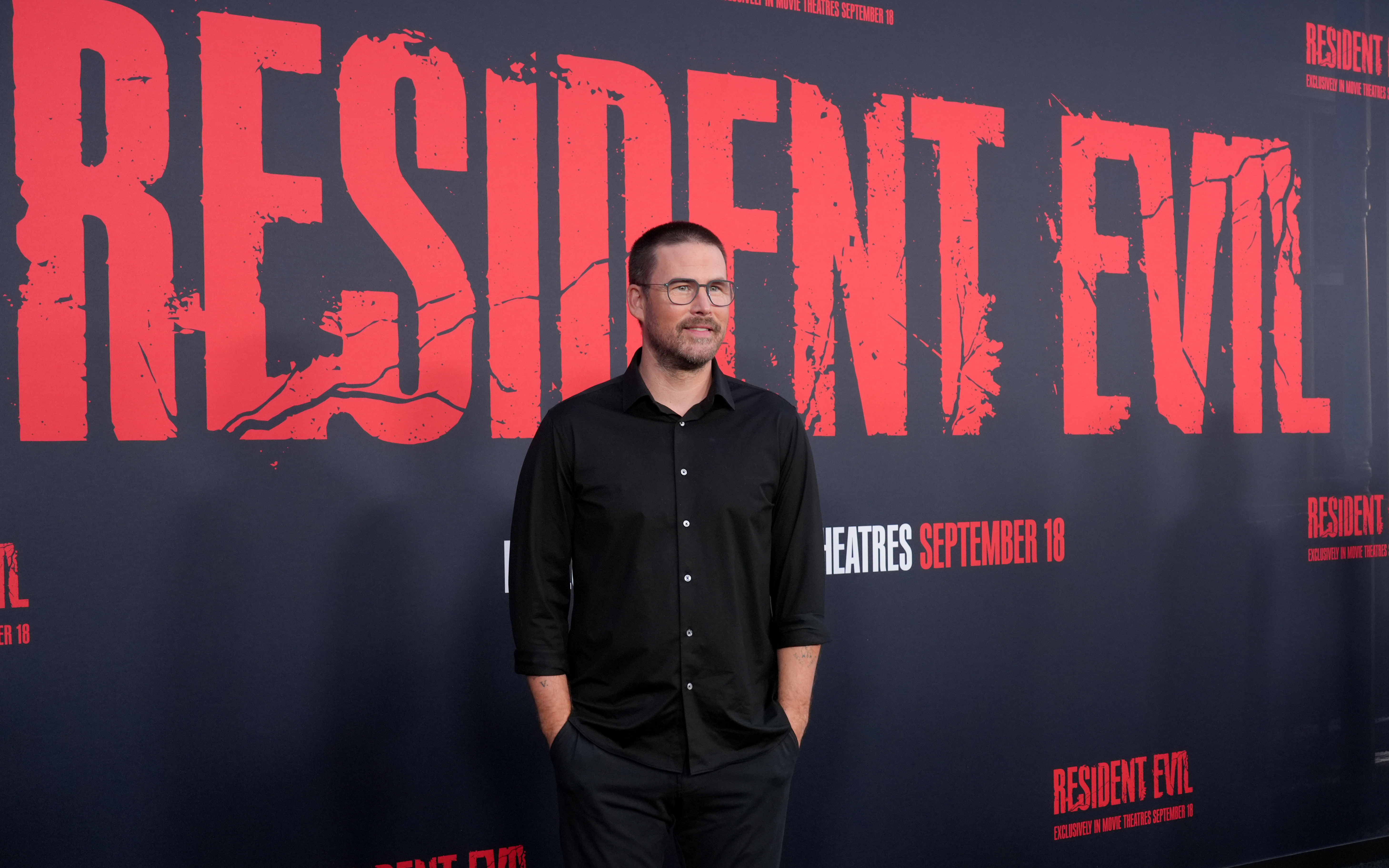 Zach Cregger, co-writer/director of "Resident Evil," arrives at the premiere of the film on Tuesday, Sept. 15, 2026, in Los Angeles.
