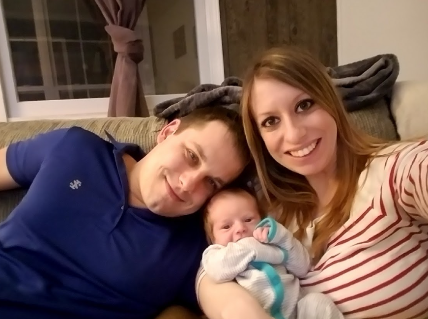 Franklin Imschweiler and his parents Thomas and Laura 