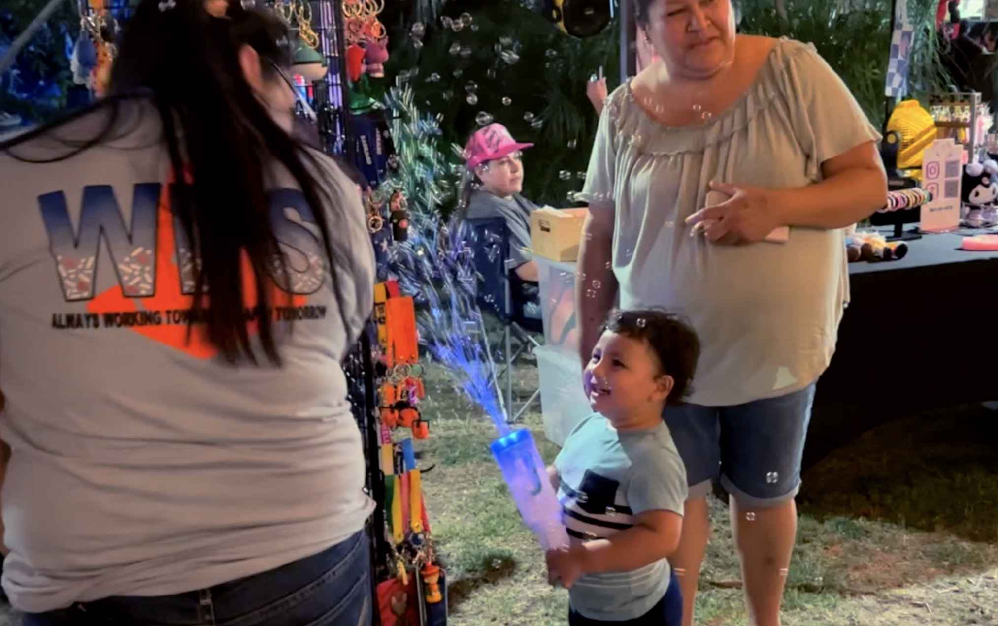 having fun at the east bako night market