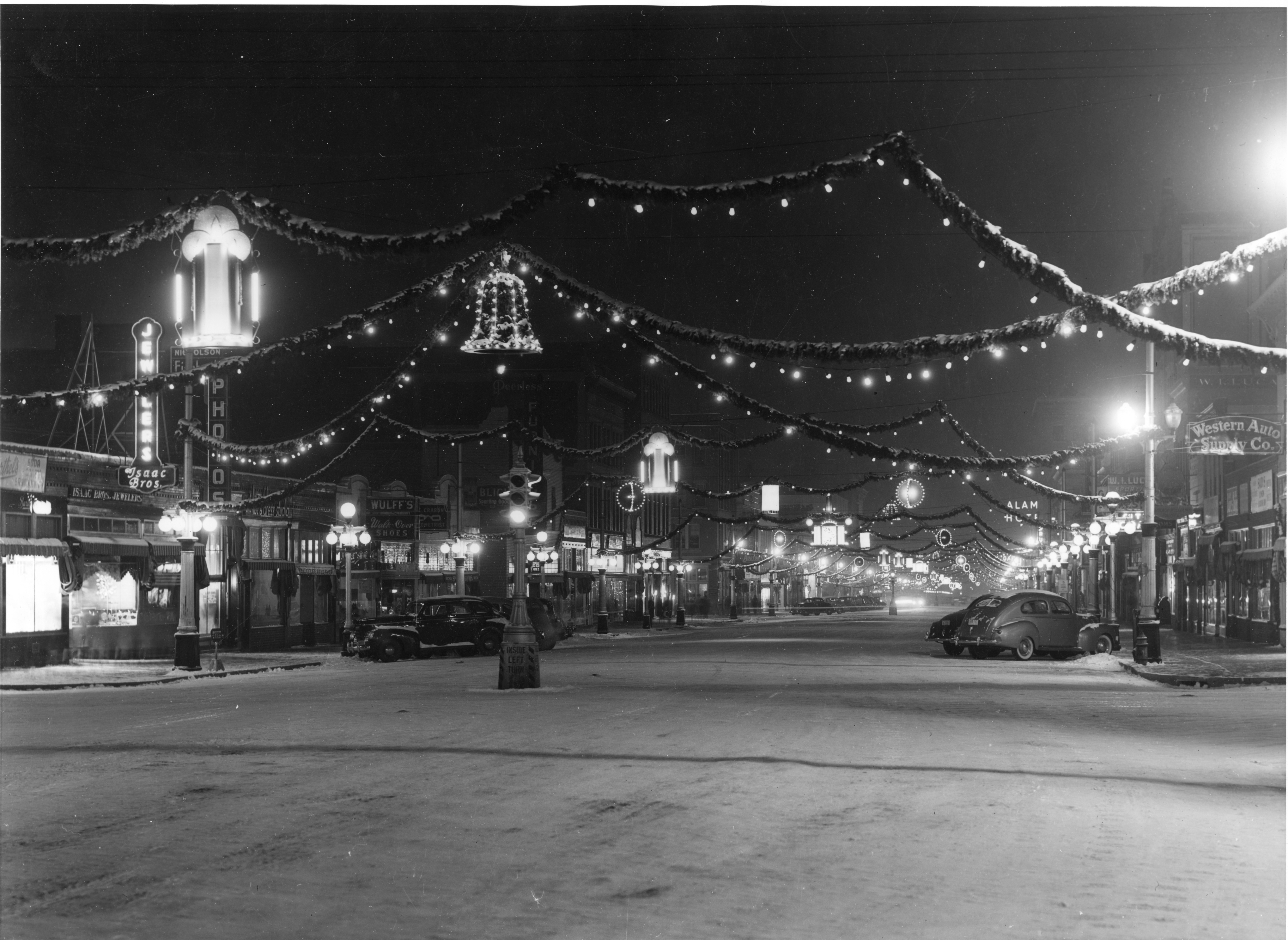Tejon and CO Ave at Christmas 1935