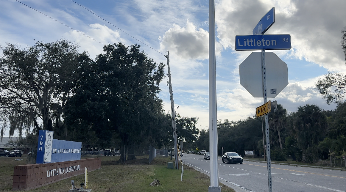 Road and school signs 